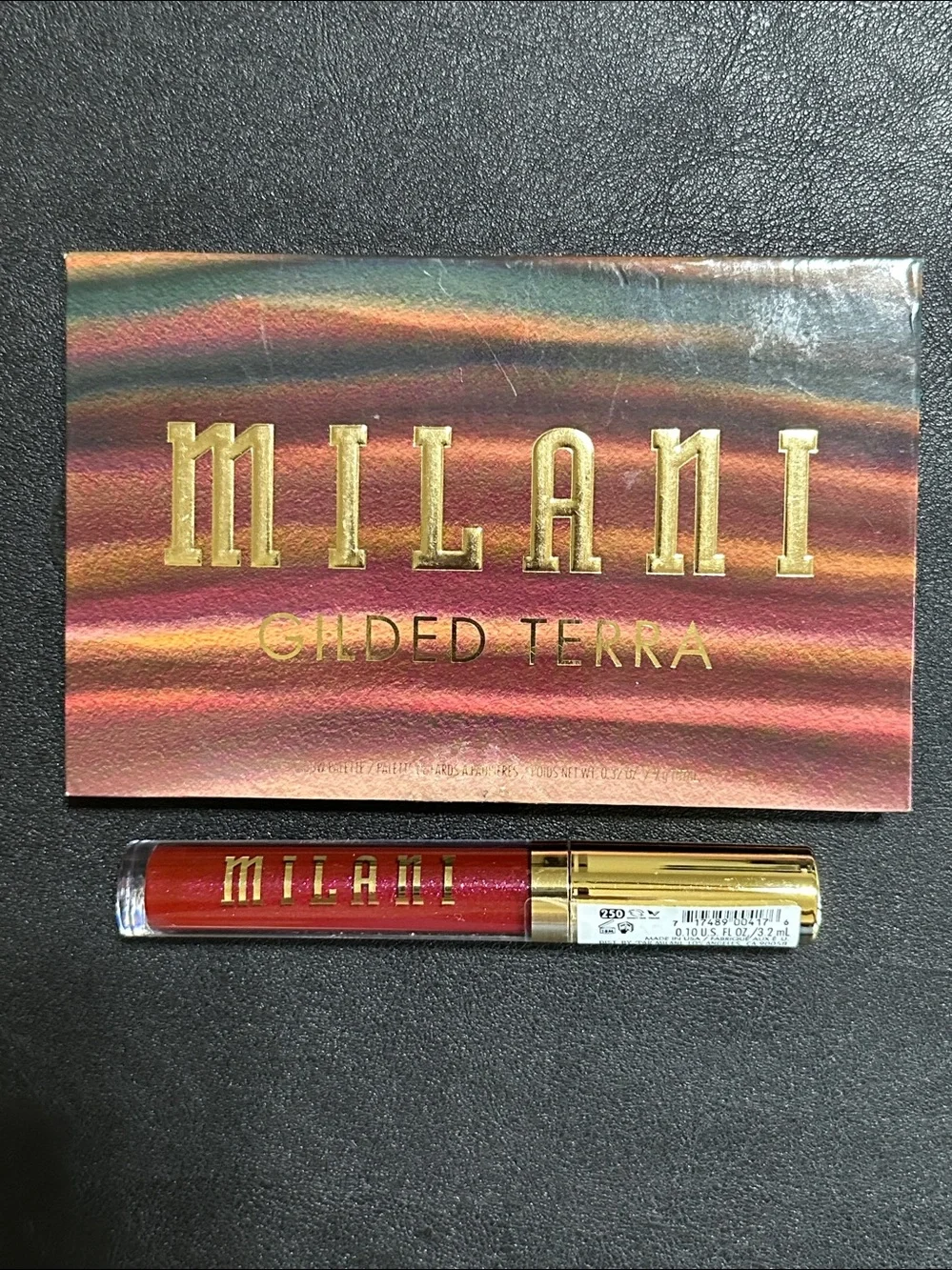 Milani Gilded Terra Eyeshadow Palette & Stay Put Liquid Lip Lipstick Combo